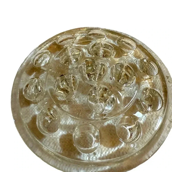 4 Glass and 1 Metal Floral Frogs. Make an offer as our listings are OBO. - Picture 6 of 6